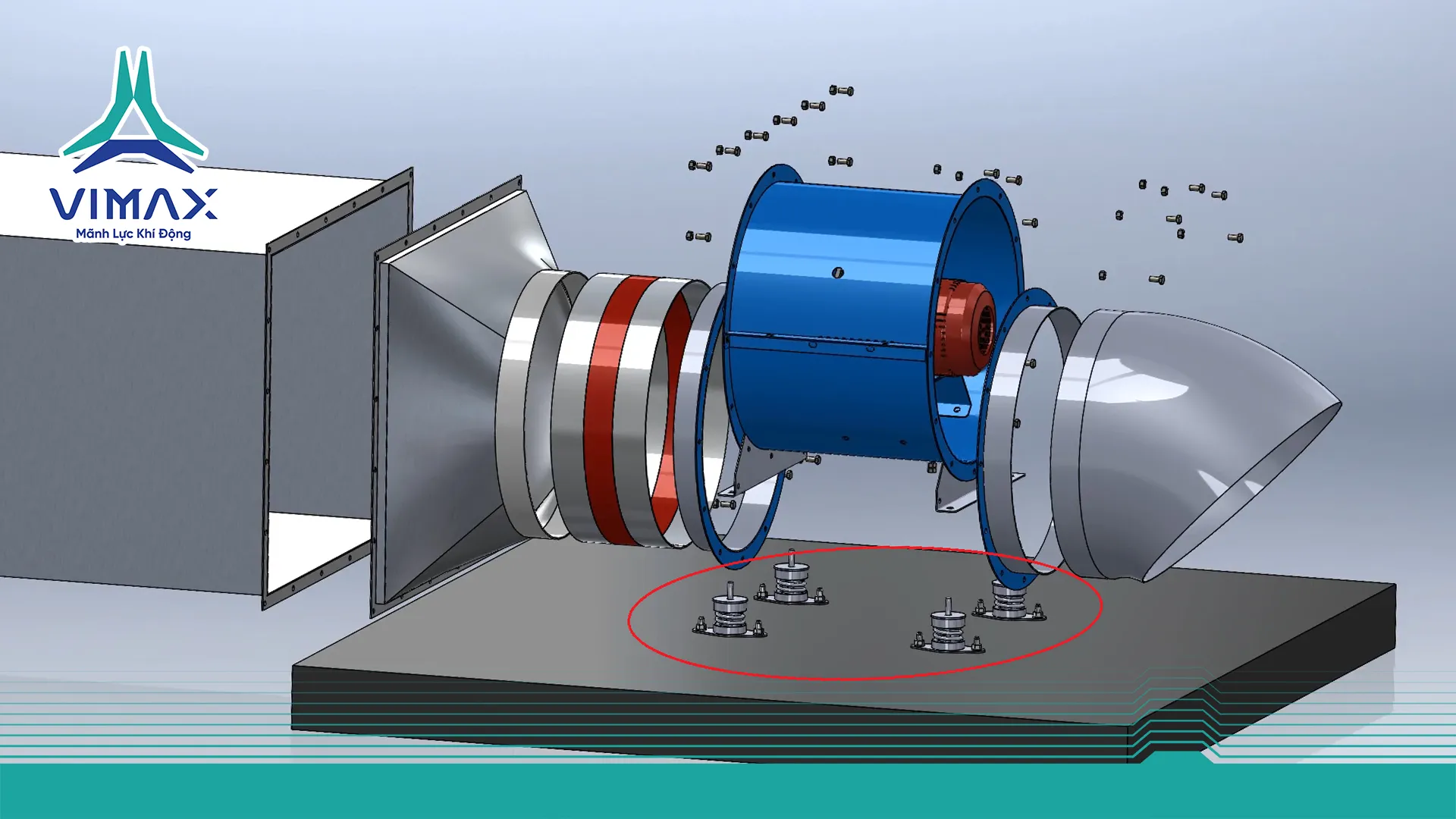 quạt hướng trục đặt sàn