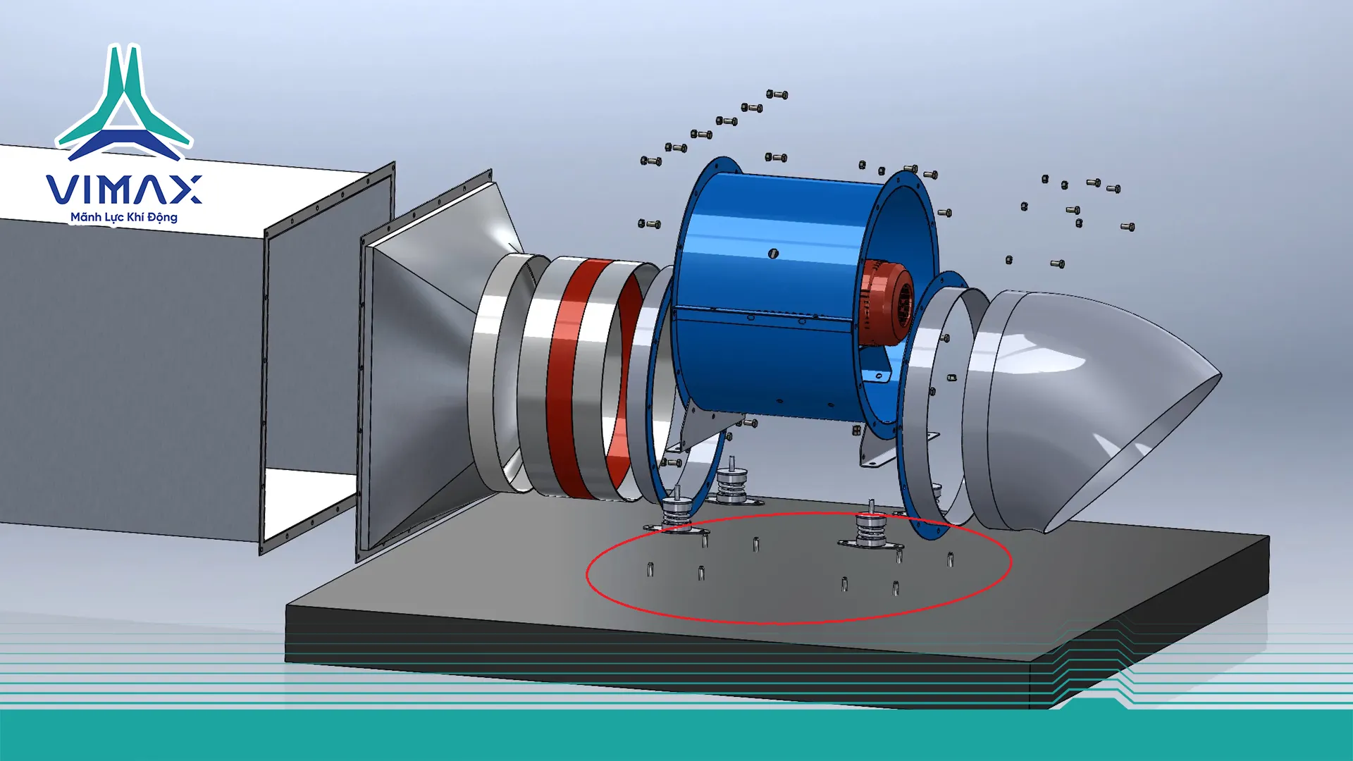quạt hướng trục đặt sàn
