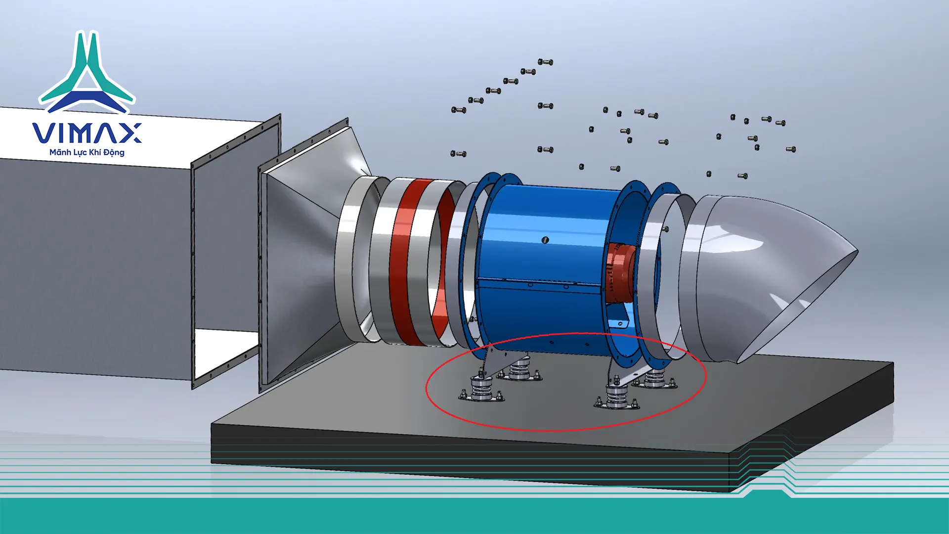 quạt hướng trục đặt sàn