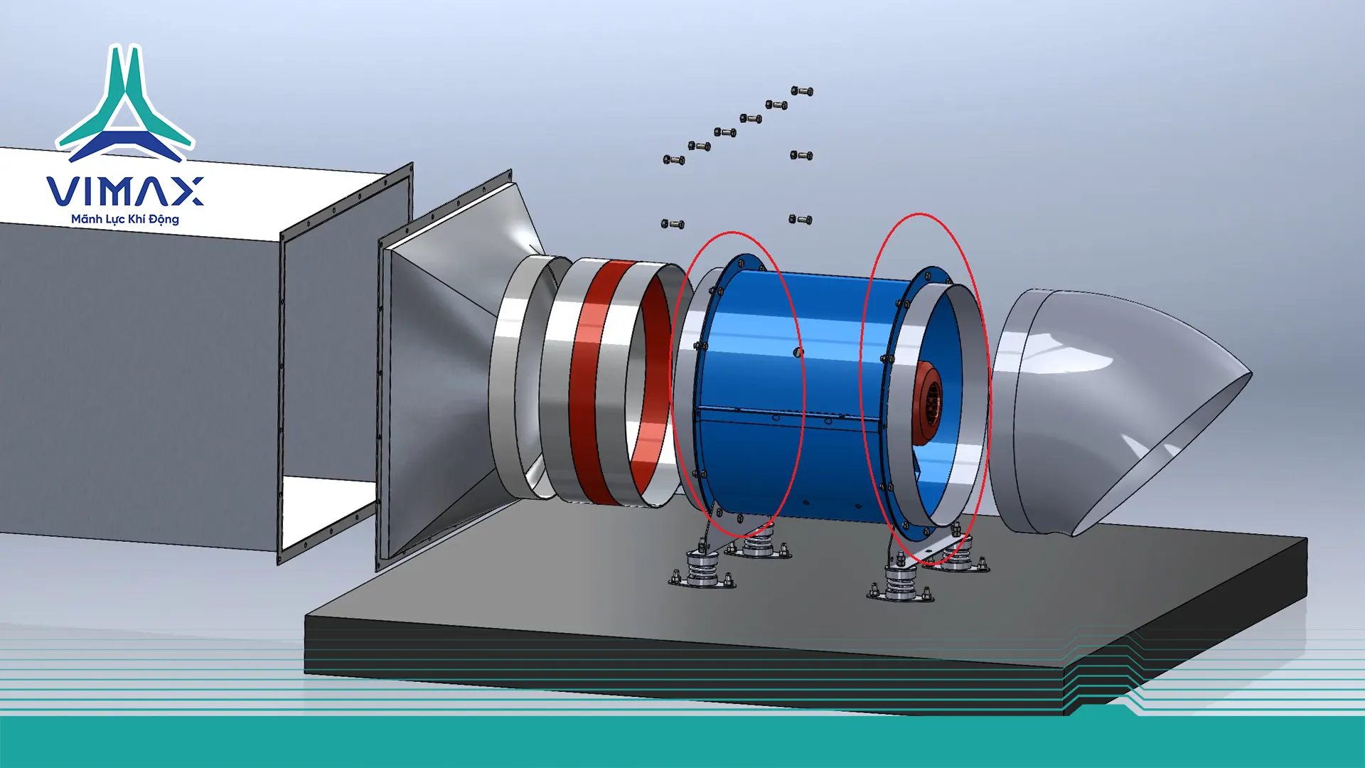 quạt hướng trục đặt sàn