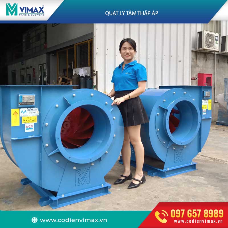 Vimax trực tiếp sản xuất quạt ly tâm thấp áp