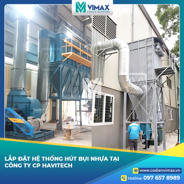 Lắp đặt hệ thống hút bụi nhựa tại Công Ty CP HAVITECH