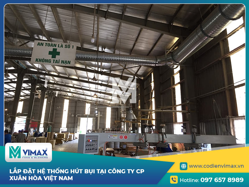 Lắp đặt hệ thống hút bụi tại Công Ty CP Xuân Hòa Việt Nam