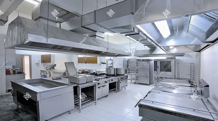 Lắp đặt hệ thống hút khói nhà hàng, hệ thống hút mùi bếp 1 he thong hut khoi bep nha hang