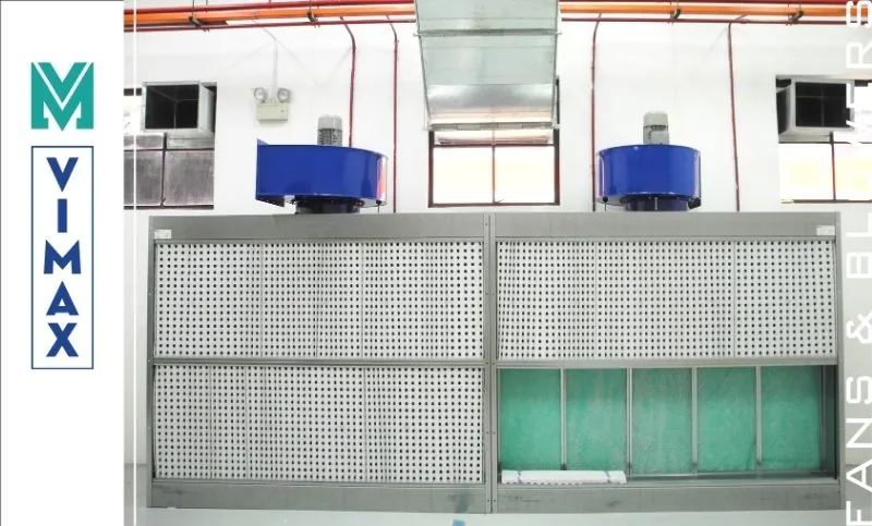 Buồng phun sơn khô là gì? Công dụng và đặc điểm của buồng phun sơn khô 1 he thong hut bui buong son 2 11zon