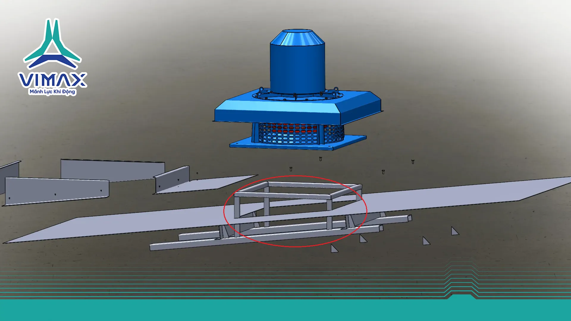 quạt ly tâm gắn mái