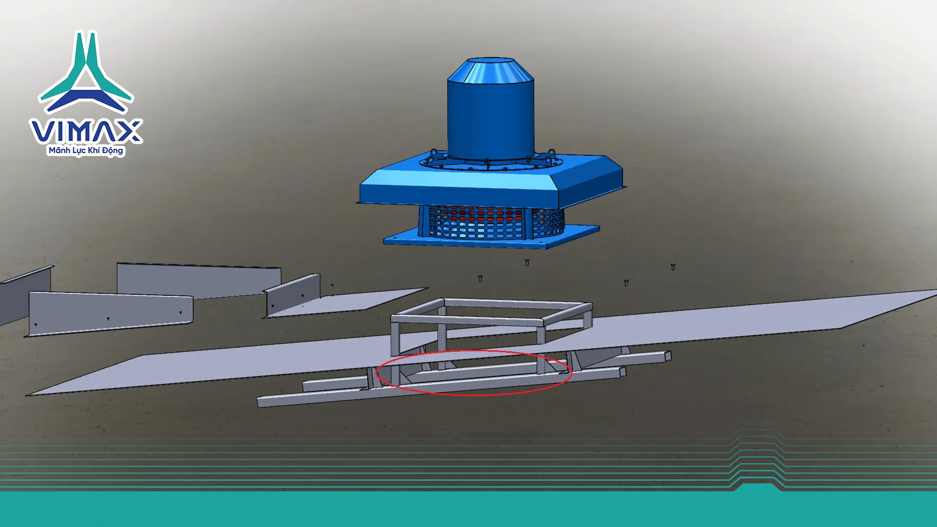 quạt ly tâm gắn mái