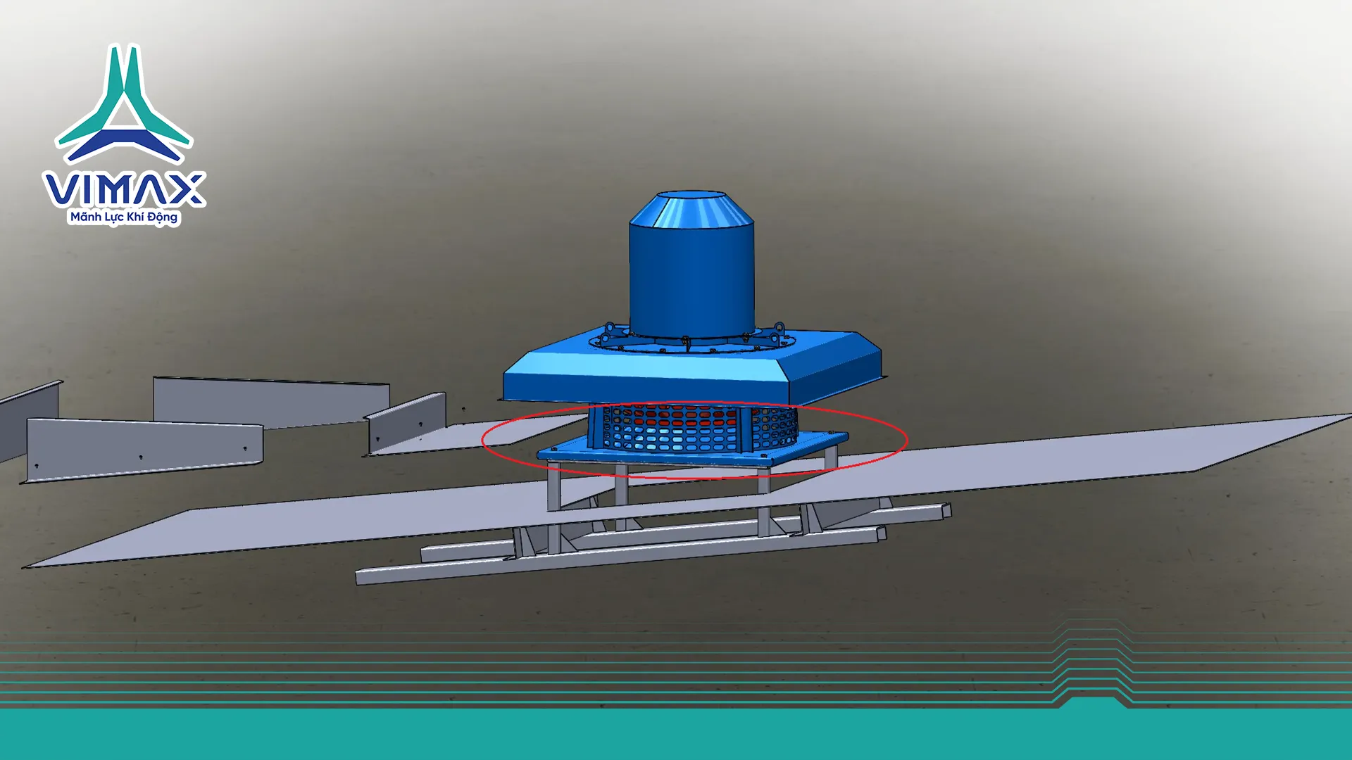 quạt ly tâm gắn mái