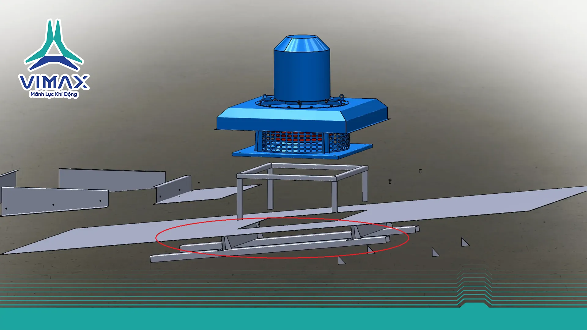 quạt ly tâm gắn mái
