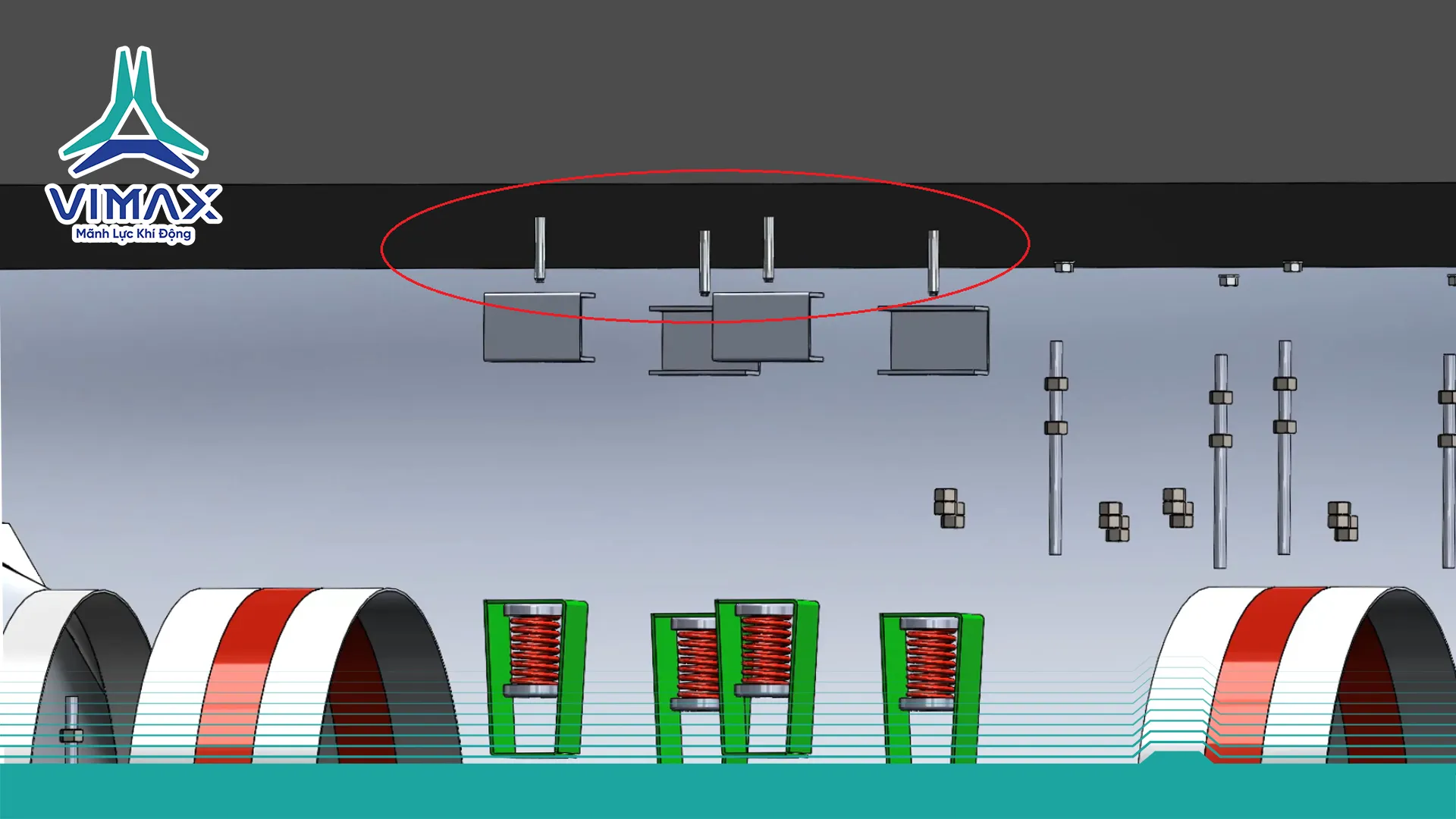 quạt hướng trục treo trần bê tông