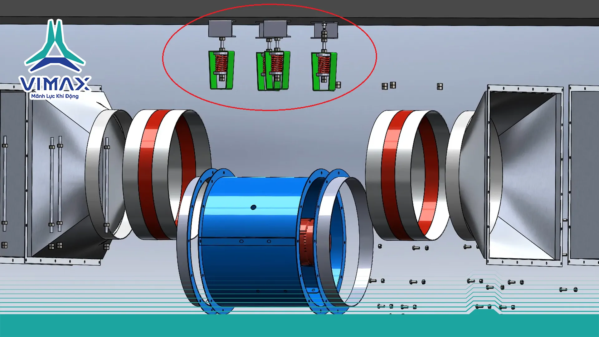 quạt hướng trục treo trần bê tông