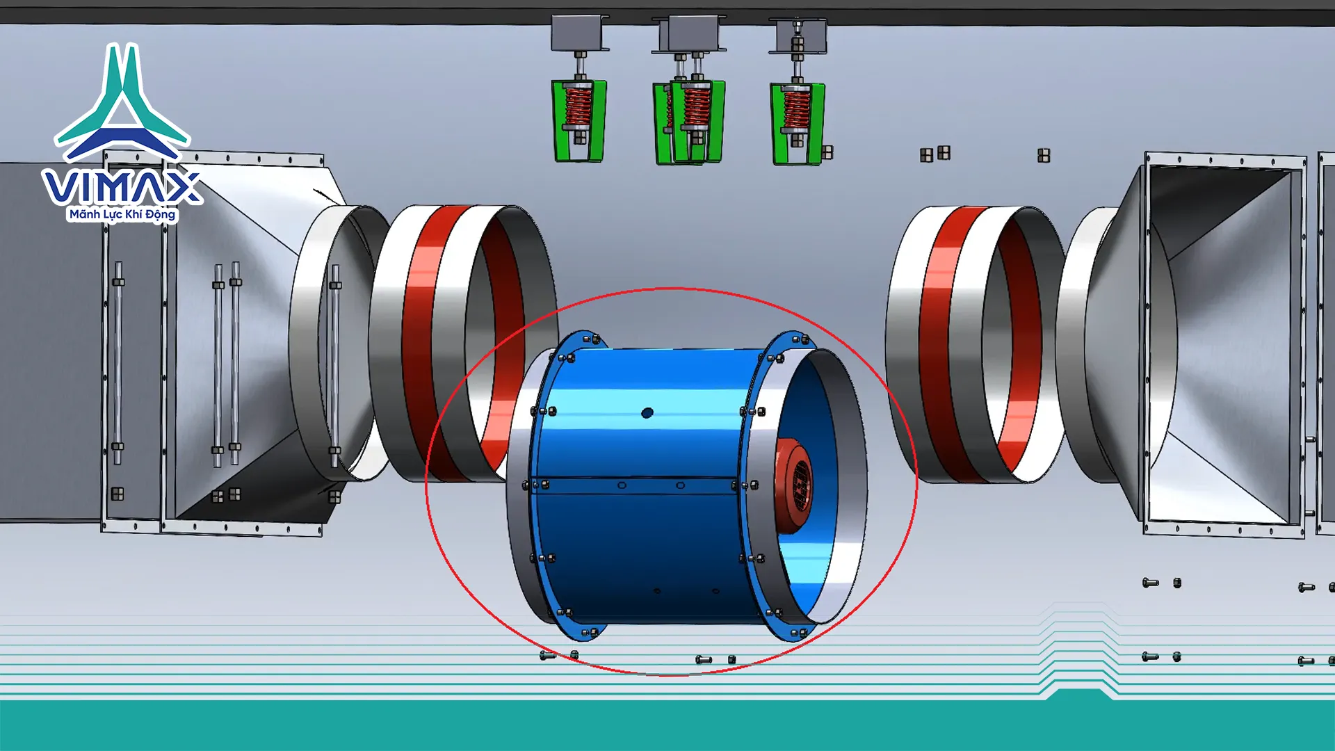 quạt hướng trục treo trần bê tông