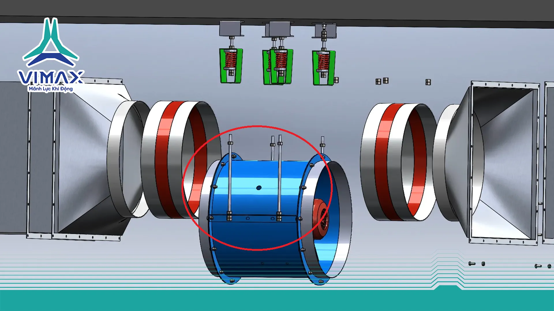 quạt hướng trục treo trần bê tông