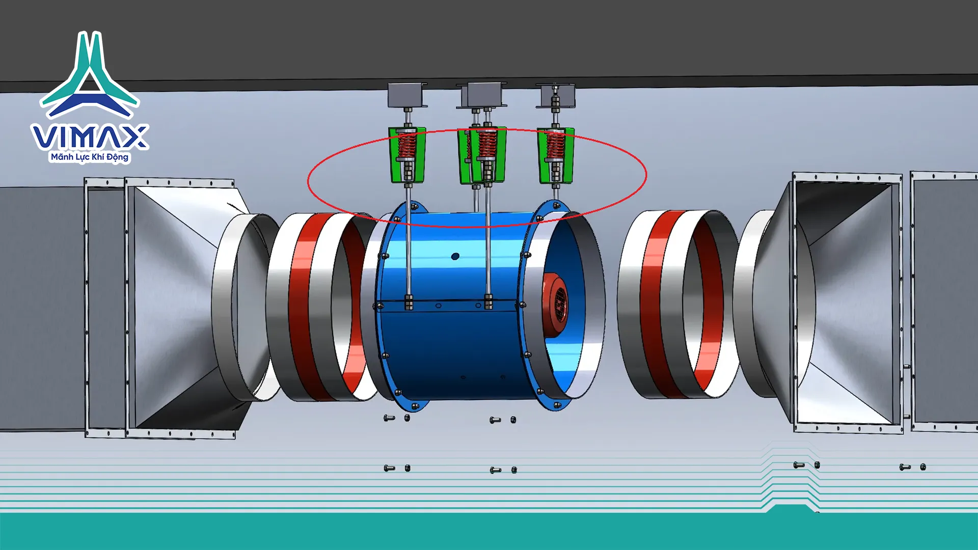 quạt hướng trục treo trần bê tông
