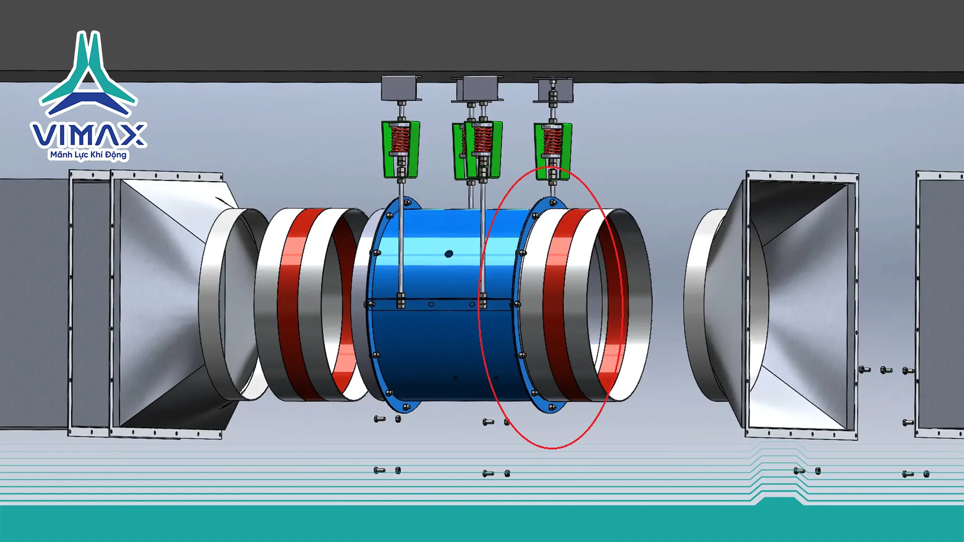 quạt hướng trục treo trần bê tông