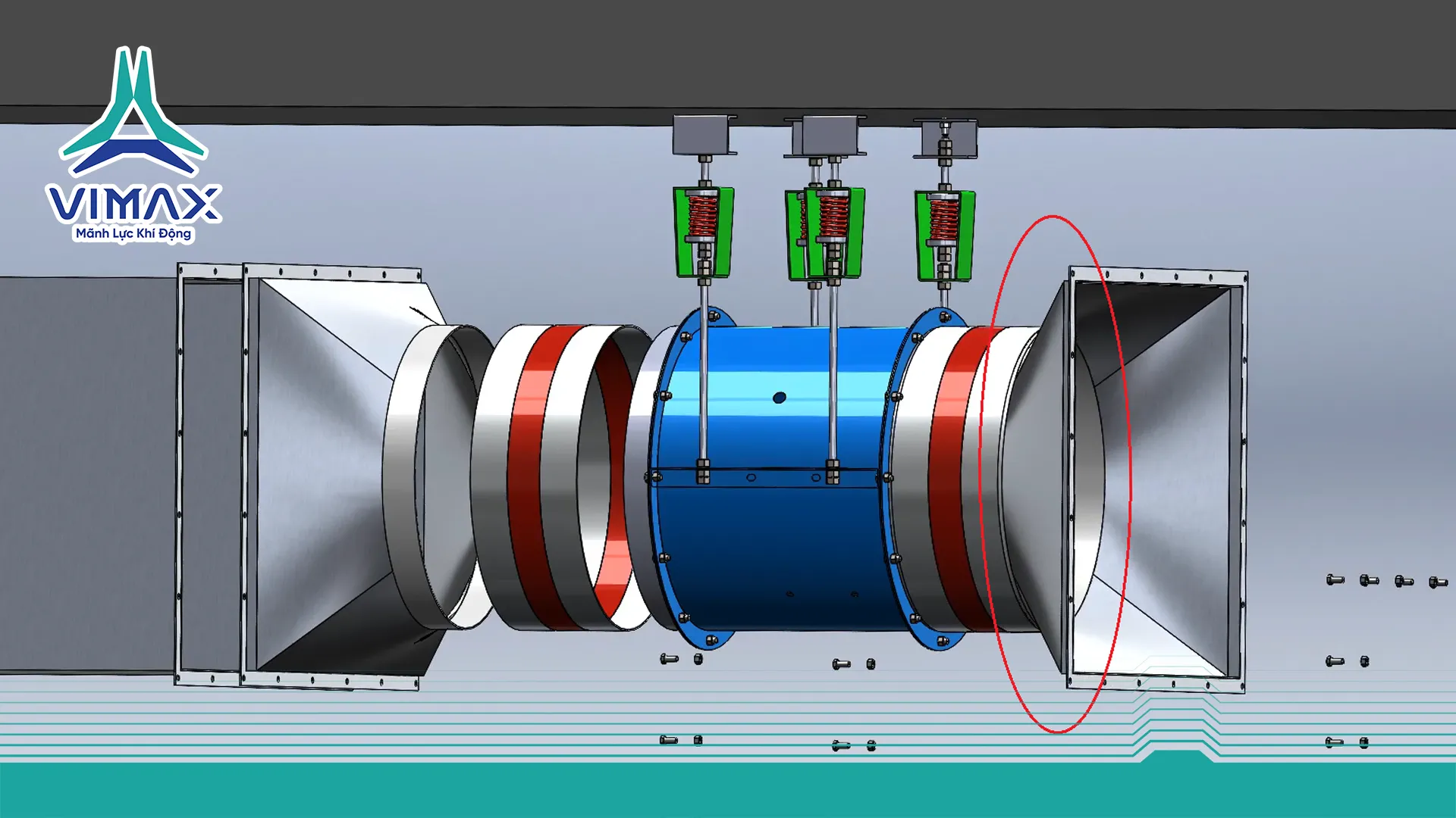 quạt hướng trục treo trần bê tông