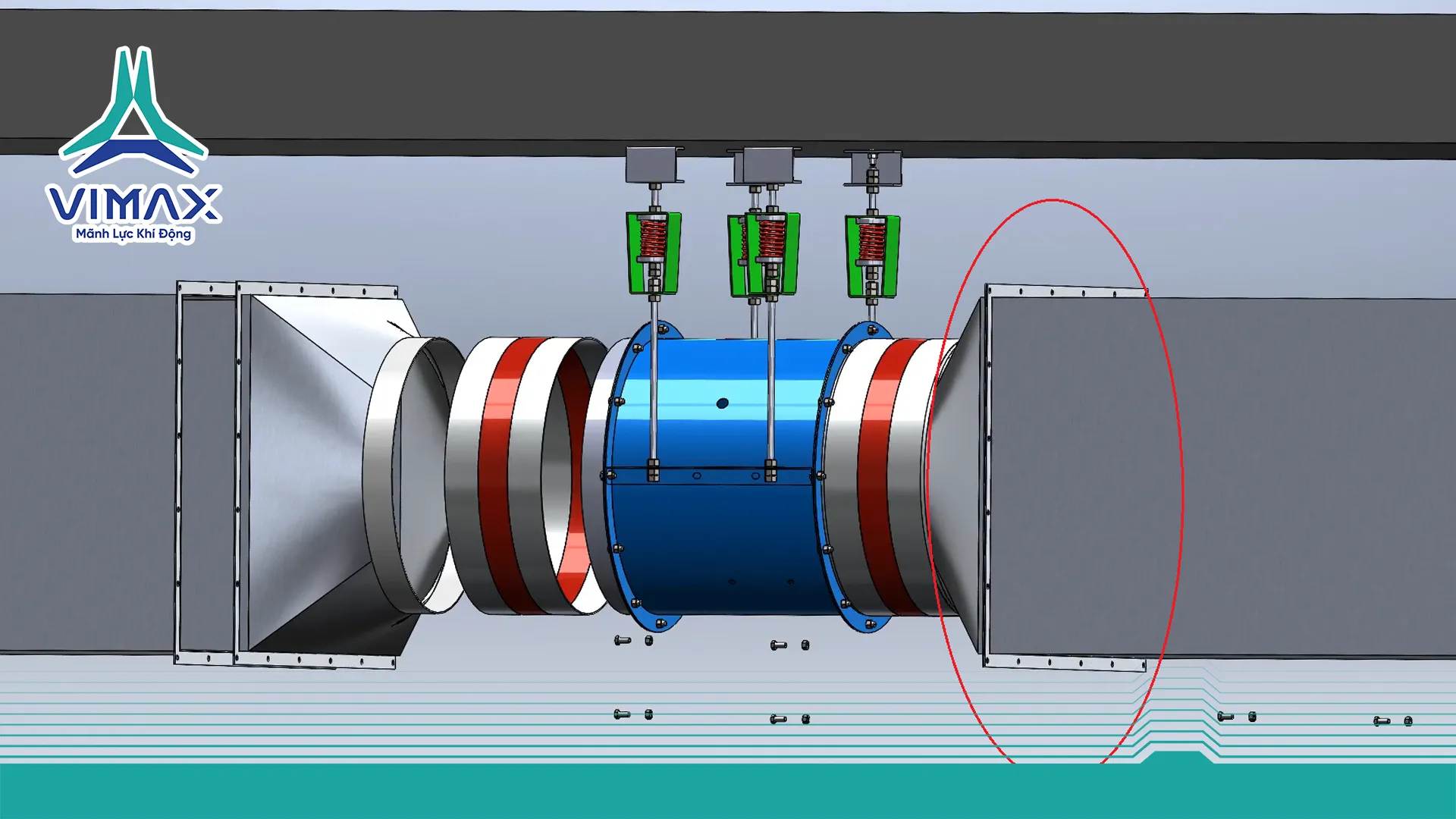quạt hướng trục treo trần bê tông