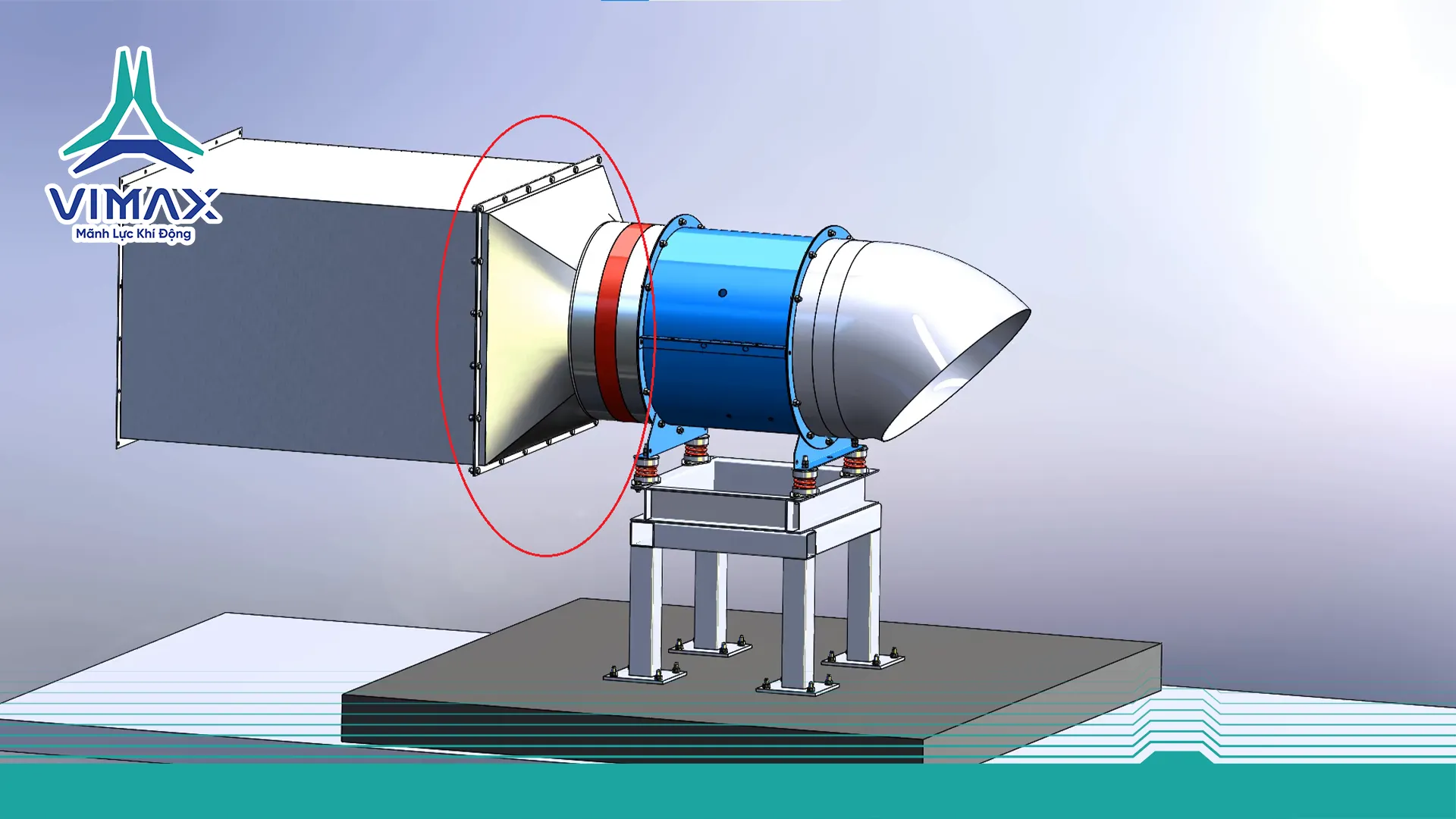 quạt hướng trục trên kệ
