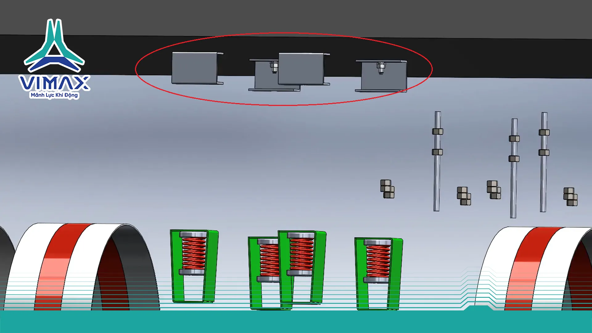 quạt hướng trục treo trần bê tông