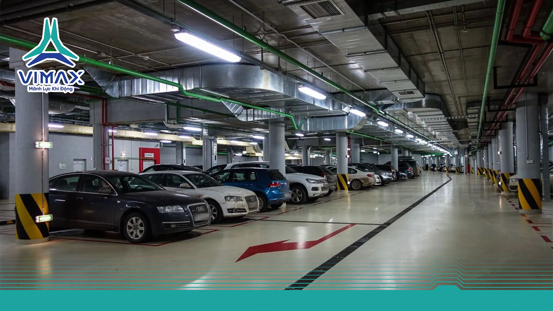 Hệ thống ống gió thông gió tầng hầm bãi đỗ xe ô tô